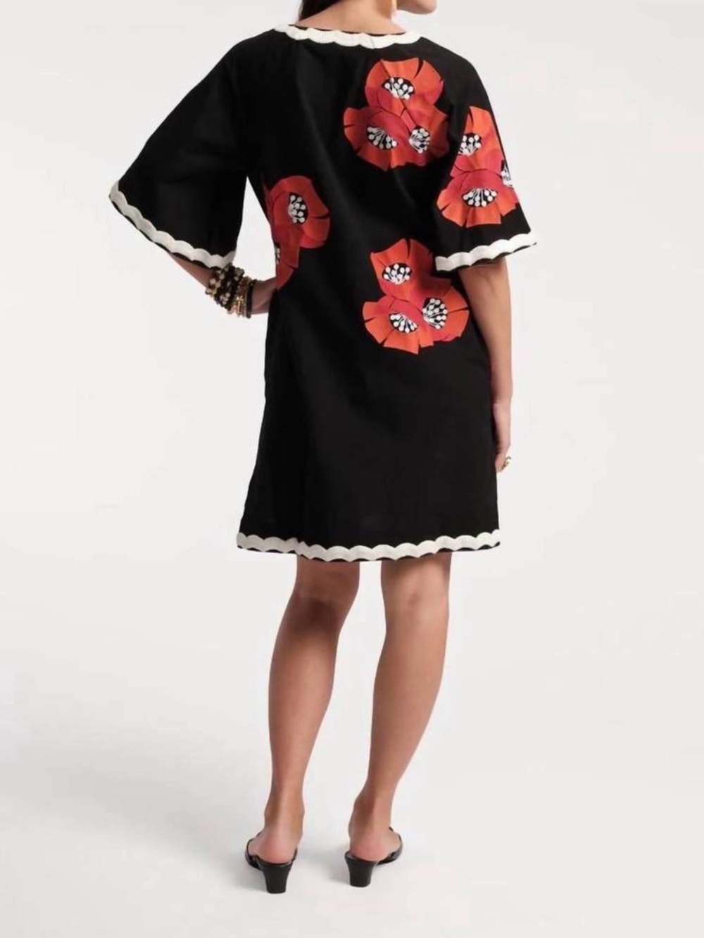 FRANCES VALENTINE NWT Mini Poppy Print Caftan XL - Picture 5 of 8